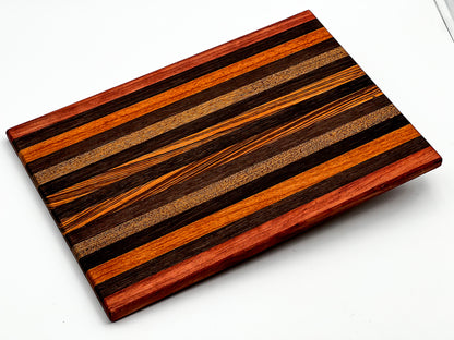 3 Piece Set Exotic Cutting Board | Zebrawood | Wenge | Bubinga | Brownheart